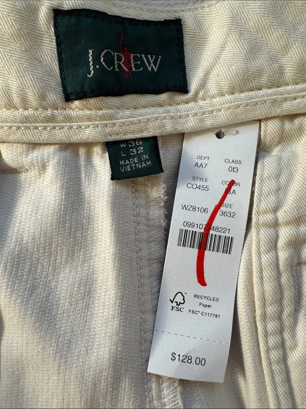 J. CREW Classic Fit Pleated Corduroy Wale Trousers